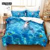Комплект пододеяльника с дизайном голубого дельфина, Модный постельный комплект, Мягкий удобный дышащий пододеяльник, Для декора спальни, гостевой комнаты