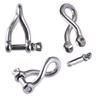 2Pcs Twisted Shackle Screw Pin Rustproof 5/32" Screw Pin Shackle for Sailing Marine Grade Stainless Steel Twist Shackle