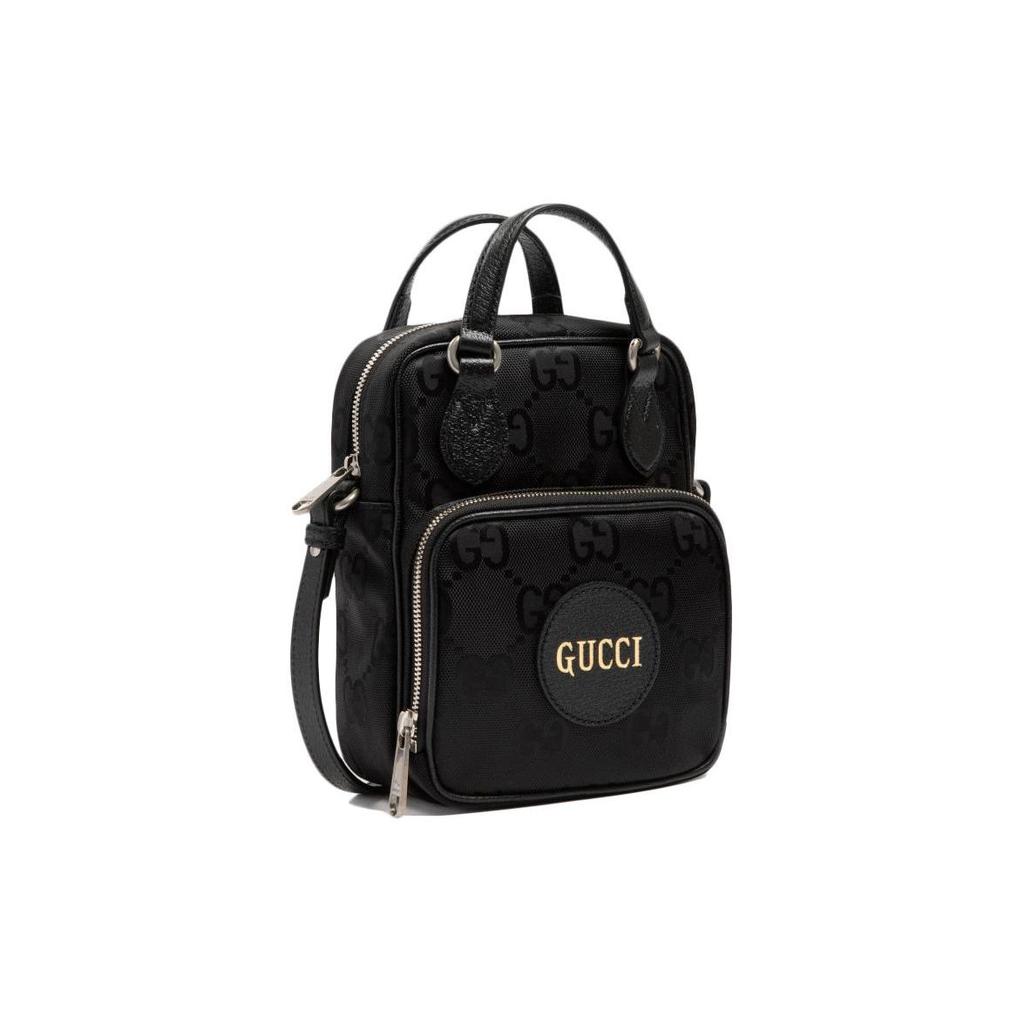 Gucci Off The Grid Eco-Friendly Logo Leather Crossbody Bag Unisex Shoulder Bag Black 625850-H9HAN-1000