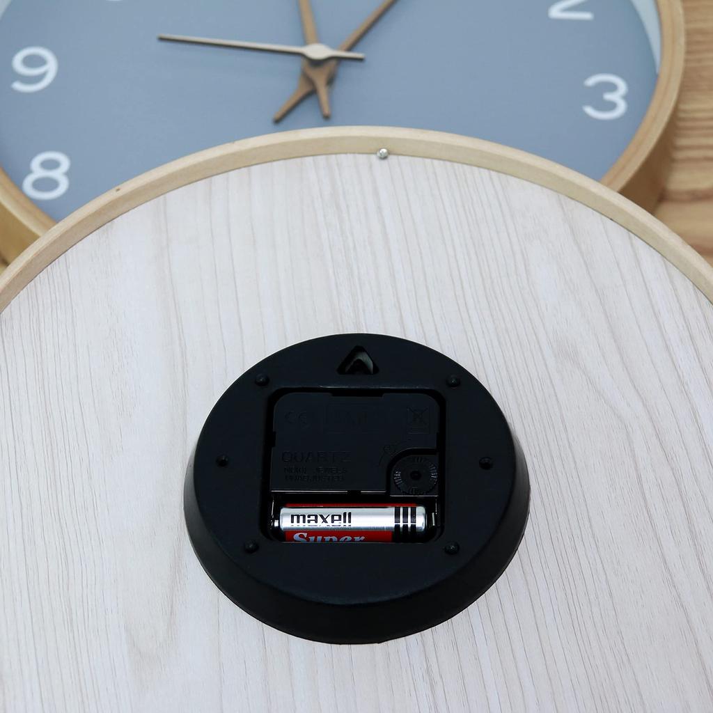 Настенные стильные настенные часы When Battery Wall Scandinavian Wall Interior Large Easy to Wall 12 дюймов BOMU-TECHBOMU Clock, Clock, Analog, Quiet, Hanging,