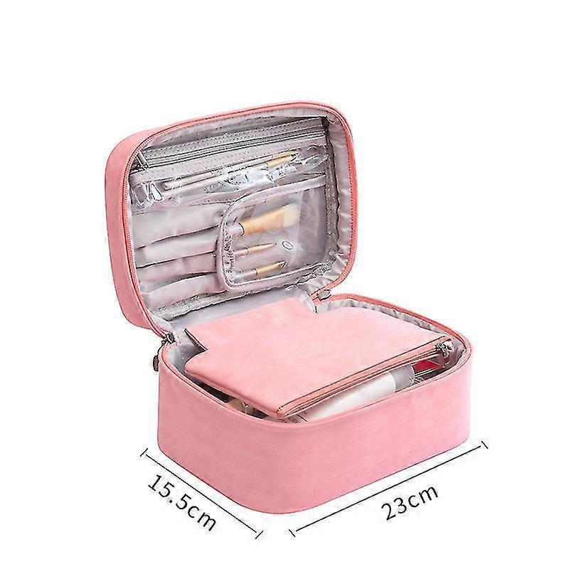 Women's Toiletry Bag Makeup Bag Large Capacity Toiletry Bags Waterproof Travel Case 2 Pieces Pink