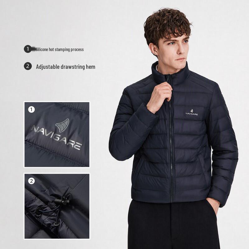 Navigare Men's Waterproof Lightweight Stand-Collar Down Jacket