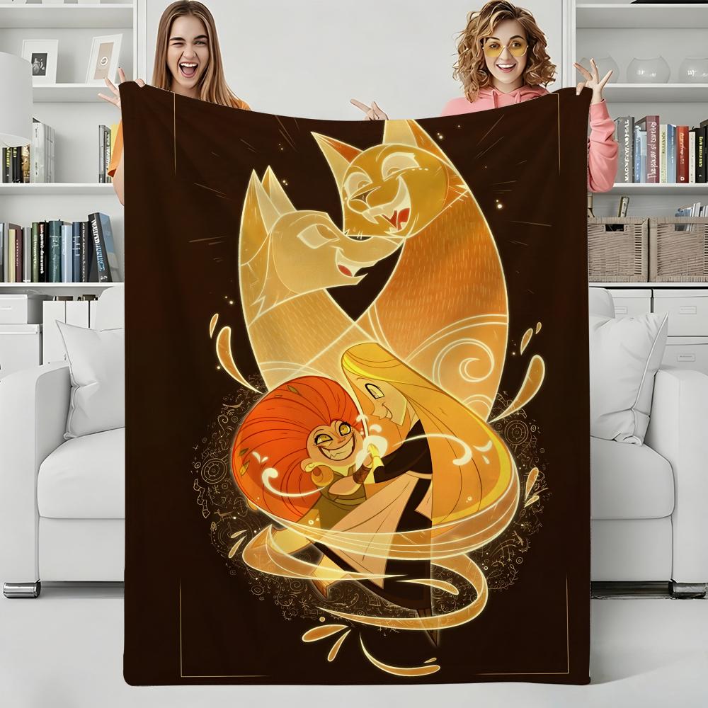 Animation W-Wolfwalkers Throw Flannel Blanket Perfect for Sofa Office Bed Travel Sleep Read Relax Camping four season use