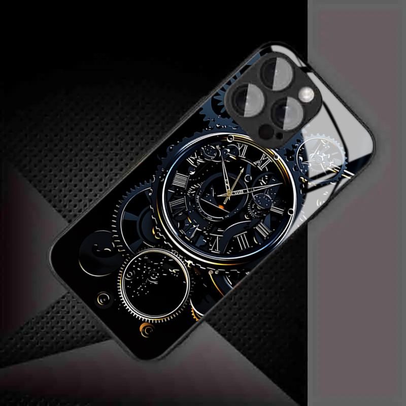 Закаленное стекло Чехол для телефона 'Часы реинкарнации' для iPhone 16 17 Pro Max 15 14 Plus 13 12 11 Pro 16E 17Air X XR XS MAX 7 8 Чехол