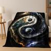 Nature Balance Yin Yang Tai Chi Black White Energy Flannel Blanket,Cozy Soft Throw Blanket for Home Bedroom Bed Sofa Cover Gift