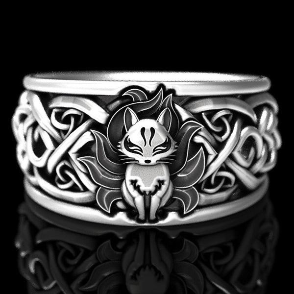 Viking Fox Celtic Ring - Retro Fashion for Men