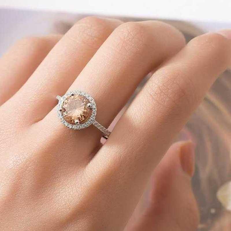 Sace Gems Классическое кольцо из медного сплава с цирконом, женские ювелирные изделия, свадебный подарок, открытая вечеринка