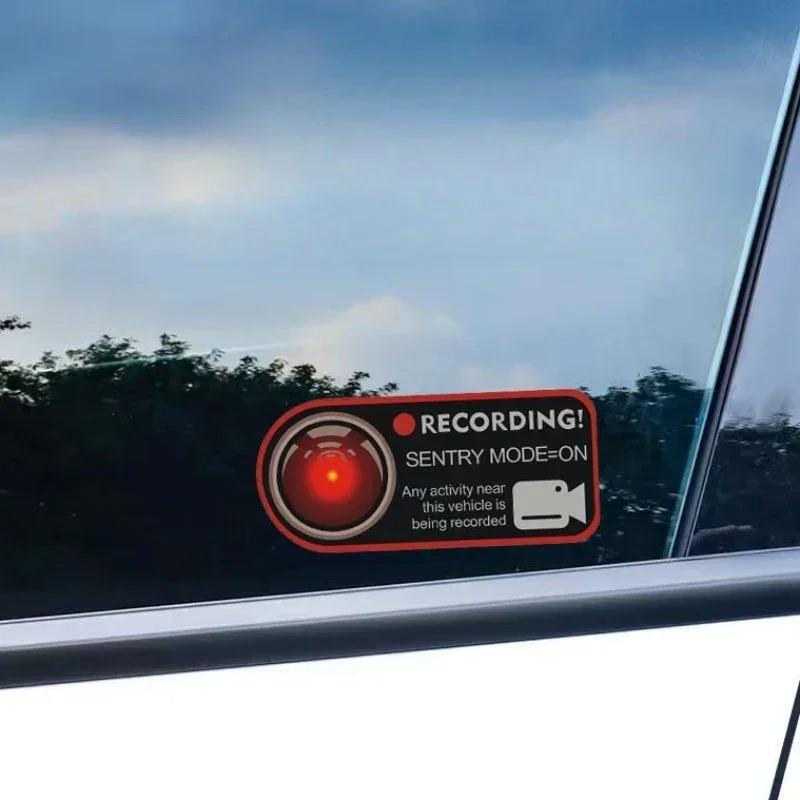 Универсальная наклейка-предупреждение для автомобиля Режим стража Регистратор Электростатическая наклейка Предупреждение Защита от кражи Наклейки Автоаксессуары