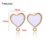 Supplies For Jewellery Wholesale 14K Gold Plated Heart Shape Earring Hooks Accessories Handmade DIY Earrings Findings