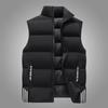 Мужской однотонный хлопковый жилет, утолщенный, теплый, модный брендовый жилет, молодежный жилет