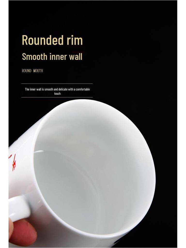 Красный керамический набор чайных чашек с логотипом для памятных корпоративных подарков