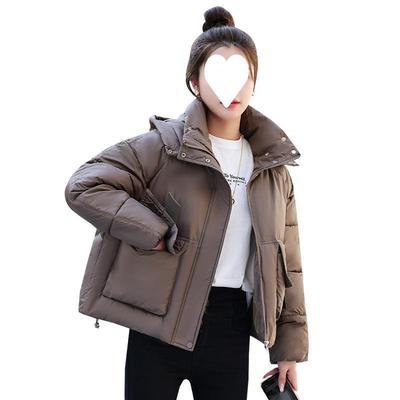 Женская зимняя куртка с капюшоном и хлопковой подкладкой 2024 - Корейский стиль, Толстая и Свободного кроя