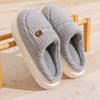 2024 New Women's and Men's Non-Slip Plush Cotton Slippers - Thick Sole, Indoor/Outdoor Wear, Warm & Cozy