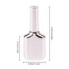 Пустые стеклянные флаконы для геля для ногтей объемом 15 мл, гальванизированные серебряные флаконы для лака для ногтей, флаконы для упаковки геля для ногтей