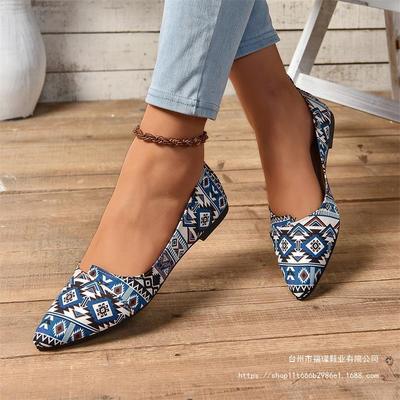 Женские туфли-лодочки большого размера, весна 2025, новые европейские и американские цвета, остроносые, на одном ремешке, туфли-дуду, женские балетки