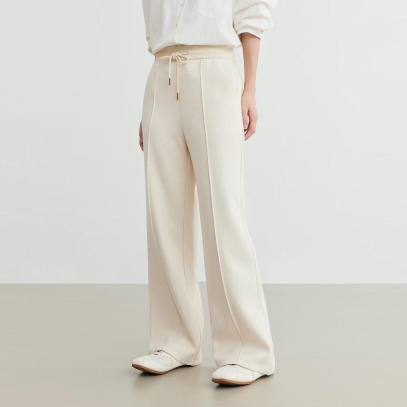 Elva' Island Women's Autumn/Winter Thickened Minimalist Casual Pants