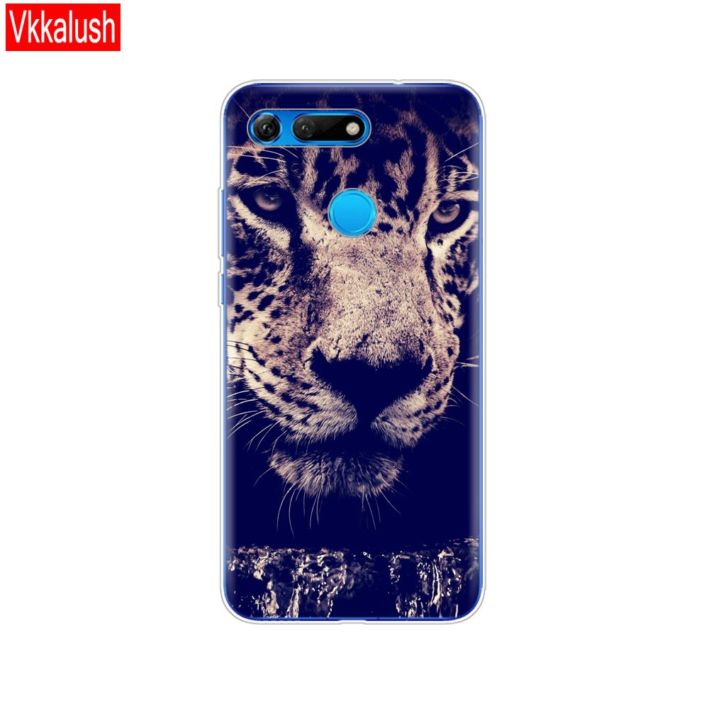 Силиконовый чехол для телефона для Huawei Honor View 20 V20, чехол из ТПУ, мягкий силиконовый чехол для Honor V20, чехол с милым животным узором