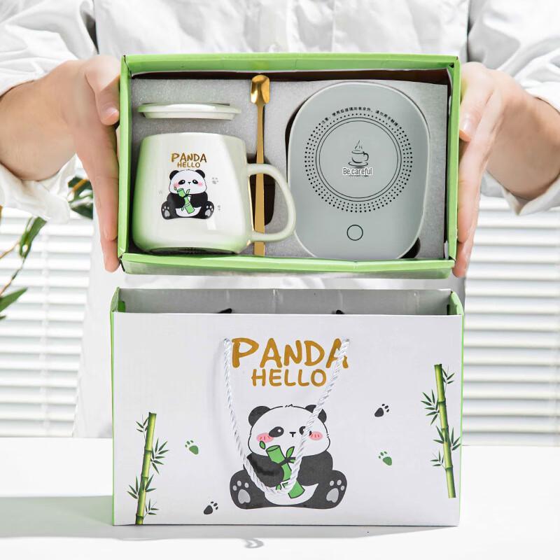 Стеклянная кружка с ложкой Jimi Panda