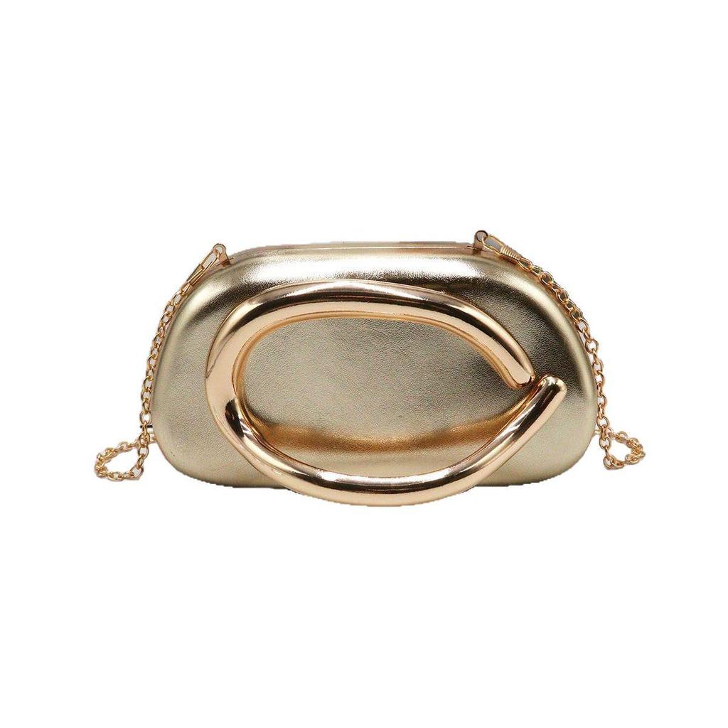 Вечерняя мини-сумочка в стиле ретро: Сумка через плечо с цепочкой и металлическим дизайном