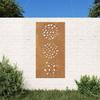 VidaXL Garden Wall Decoration 105x55 Cm Corten Steel Leaf Design 824494