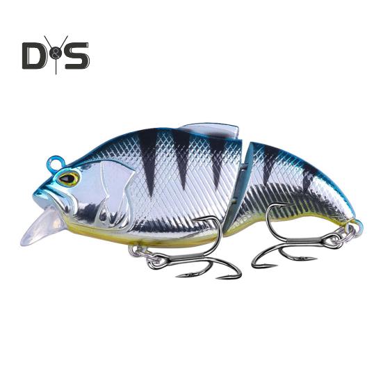 7,5 см/12 г многосоставная рыболовная приманка VIB с крючками, реалистичная двухсекционная жесткая искусственная приманка для пресноводной и соленой рыбалки