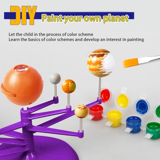 1 комплект, игрушка Солнечная система с проектором, 3D модель солнечных планет, Вселенная, астрономическая наука, обучение STEM, образовательная игрушка «сделай сам», подарок для мальчиков и девочек