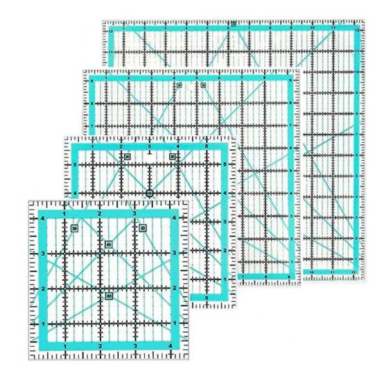 4 шт. акриловая линейка для квилтинга 4,5/6/9,5/12,5-дюймовая квадратная линейка для резки ткани с четкой маркировкой шаблон для проектов по шитью и рукоделию