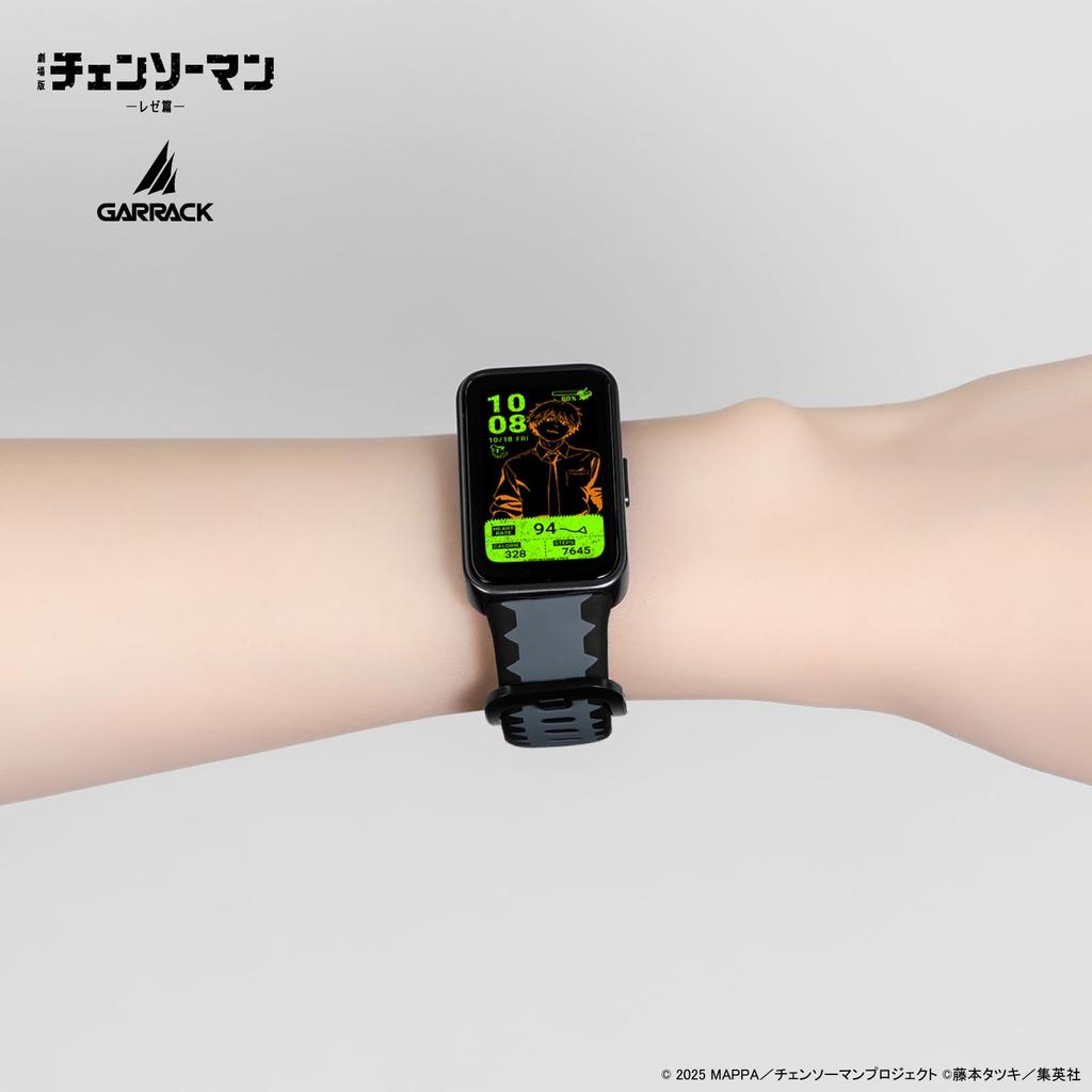 GARRACK Человек-бензопила Коллаборация Дендзи Кварцевые 5 ATM Водонепроницаемые AMOLED Черные Унисекс Часы, Модель, Механизм, Водонепроницаемость, Циферблат, HUC-CM-BD10-D, [Оригинал]