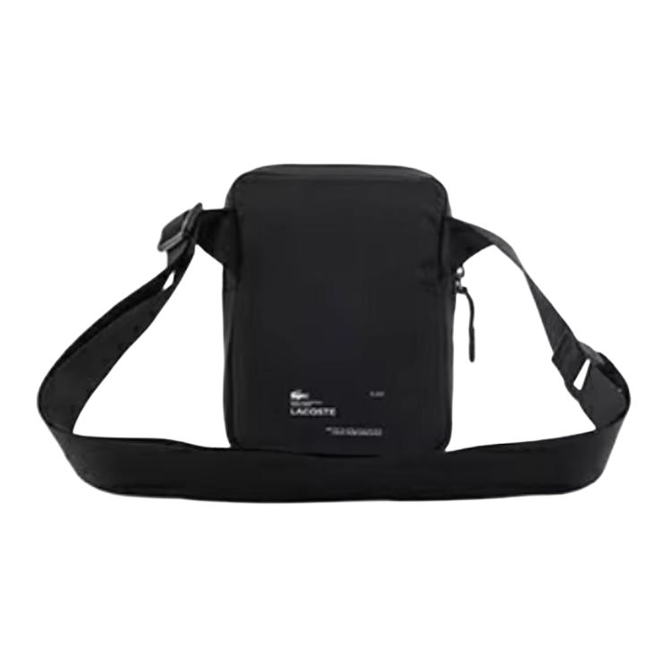 Lacoste Модная портативная повседневная нейлоновая сумка через плечо на плечо Средняя унисекс сумки Черная NU3797UH-000