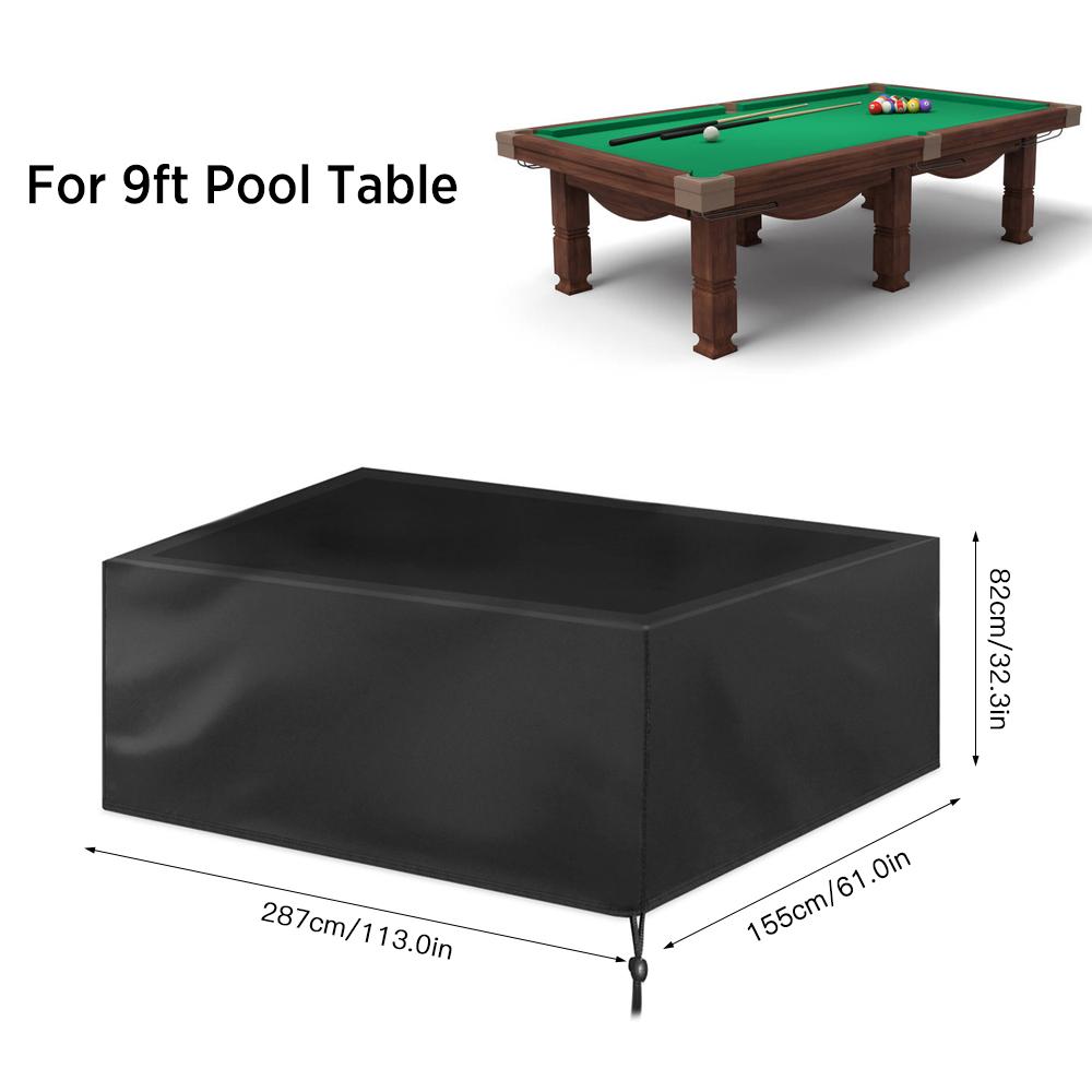 9ft Waterproof Billiard Table Cover Folding Pool Table Cover Dustproof Cover Moisture Resistant Durable Oxford