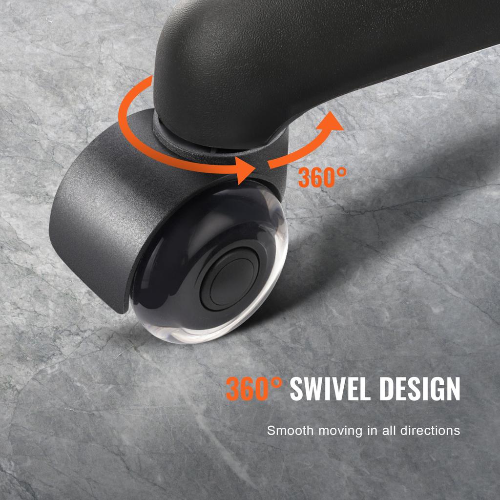 SucceBuy 2/3 Inch Set of 5 Office Chair Wheels Replacement Computer Gaming Desk Universal Caster for Hardwood Floors and Carpet