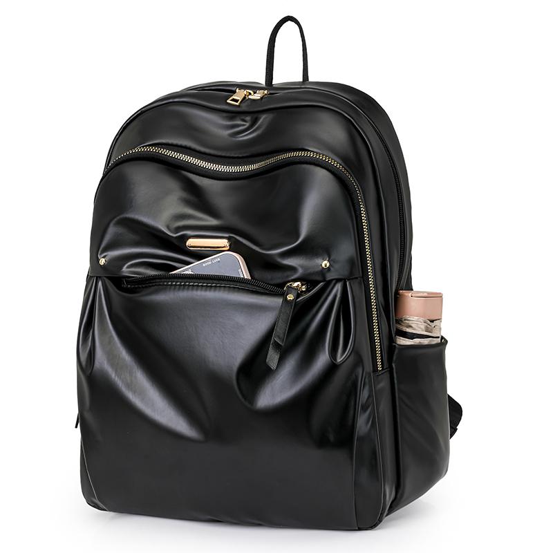 Рюкзак мужской и женский легкий рюкзак для путешествий большой емкости ПУ школьный рюкзак