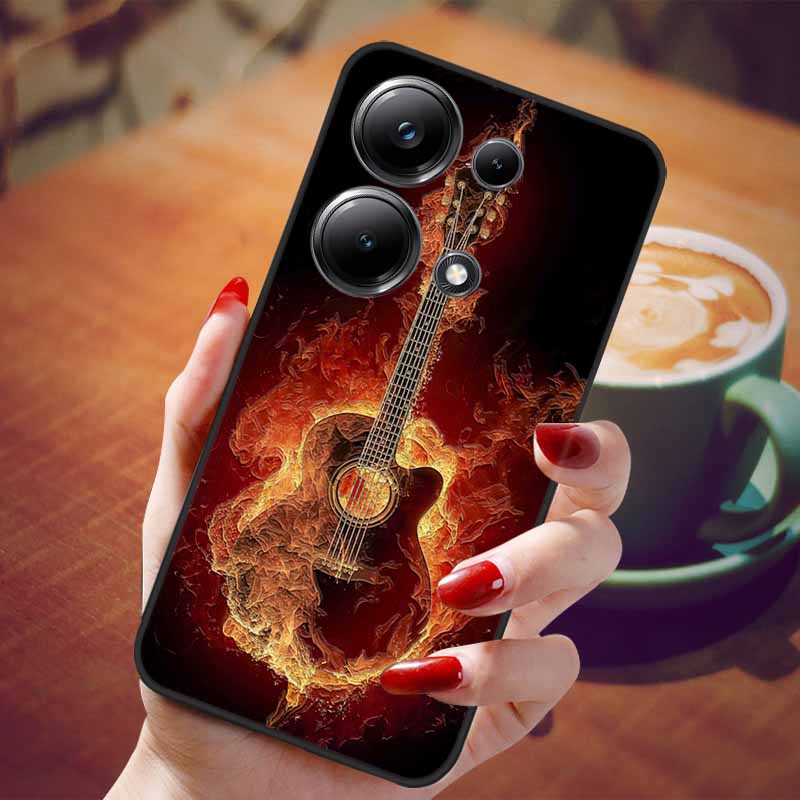 For Redmi Note 13 Pro 4G Case Flower 3D Relief Silicon Soft Phone Back Cover for Xiaomi Redmi Note13 Pro 4G Protection Shell TPU