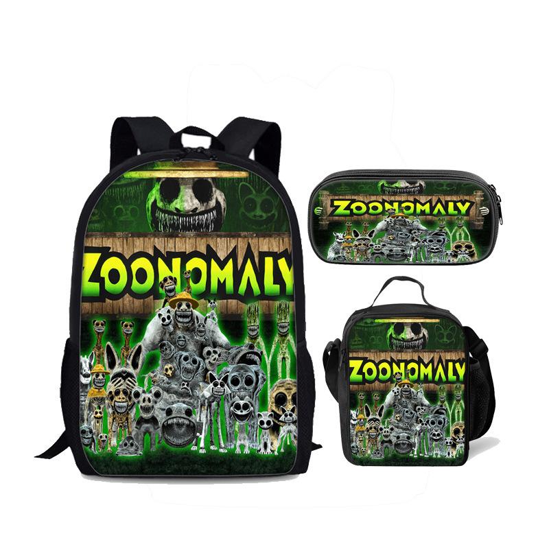 Роскошный Популярный Новый Забавный Zoonomaly 3D Печать 3 шт./комплект ученический Школьные сумки Рюкзак для ноутбука Рюкзак Сумка для обеда Пенал