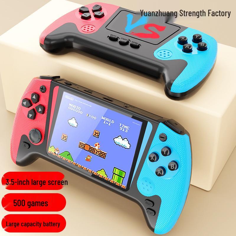 500 Новая Классическая Портативная Игровая Консоль с Большим Экраном и Джойстиком для Двух Игроков - Ностальгический Стиль