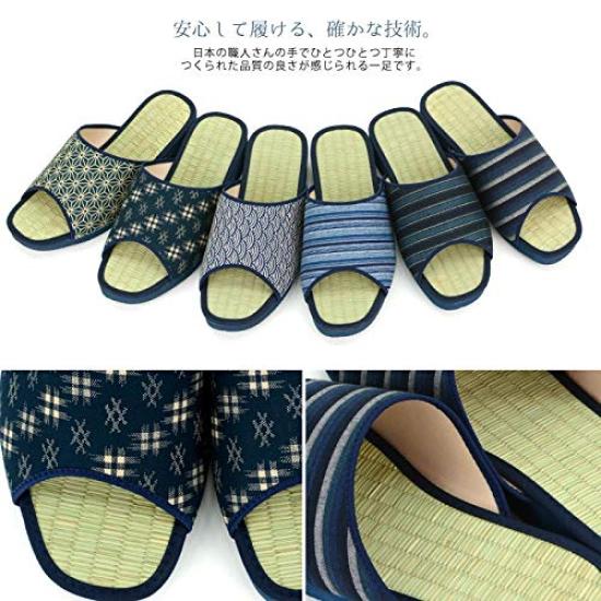Takeharu Tatami Made In Size Indoor Tatami Igusa Checkered Pattern XXL Men's Slippers, Japan, 3L, Large, Sandals, Mat, Grass, (600),