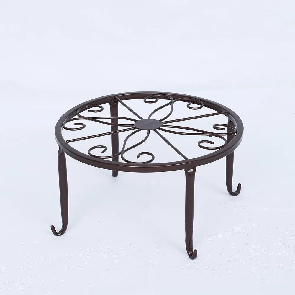 Plant Flower Stand Balcony Home Decoration Stand Retro Wrought Iron Potted Plant Standing Flower Pot Shelf Display Stand Garden LS
