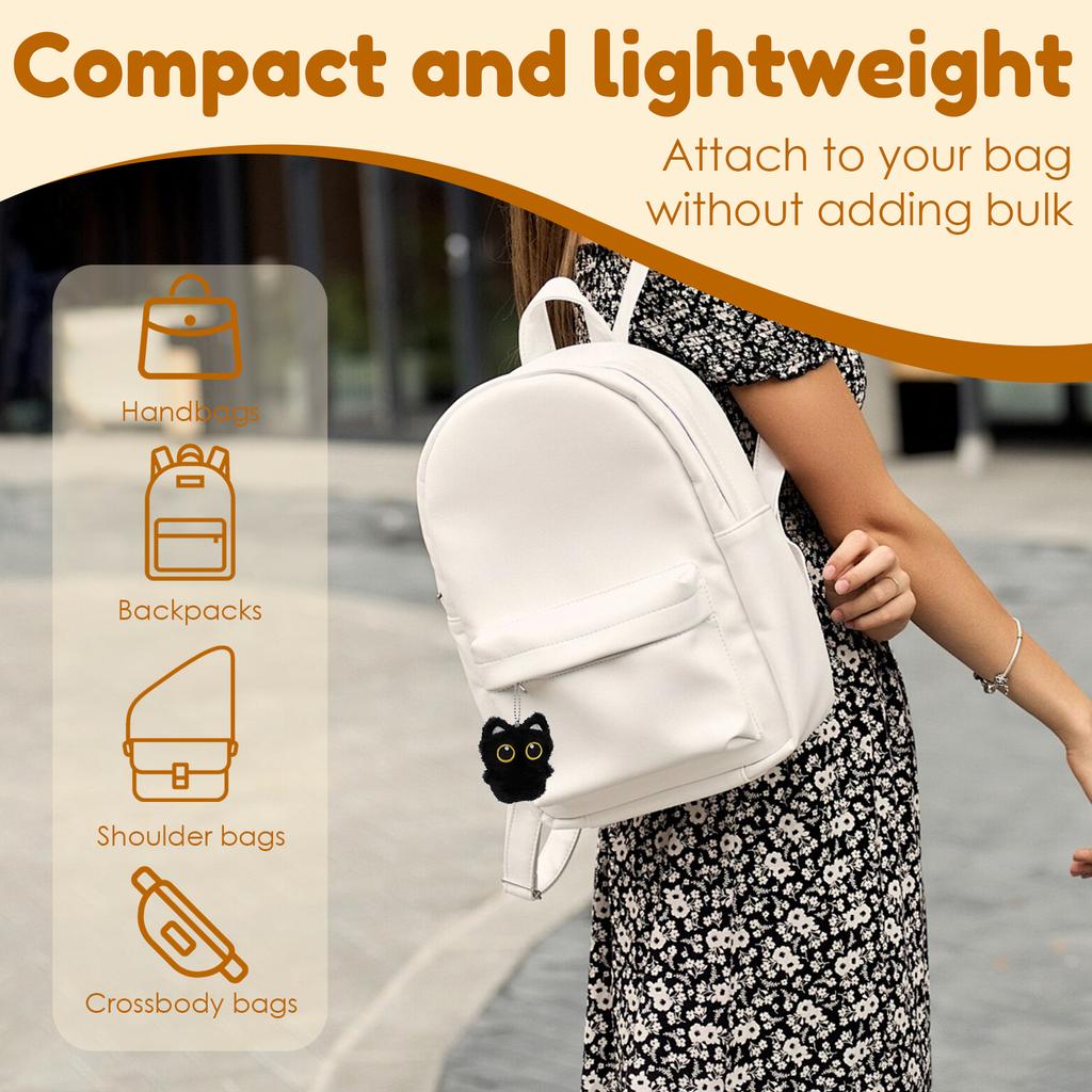 Подвеска-брелок в виде черного кота, милая плюшевая кукла-кот, аксессуары для ключей, декоративные подвески для сумки, рюкзака, подарки на Хэллоуин, Рождество