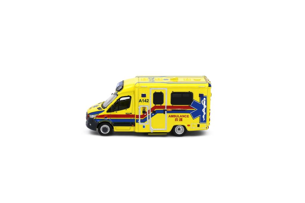 Tiny 1/76 No.70 Mercedes-Benz Sprinter FL Hong Kong Fire Department Ambulance (A142) Diecast Car