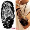 Fake Skull Tattoo Male Lion Wolf Tiger Snake Waterproof Tattoo Sticker Arm Art Fake Tattoo Male