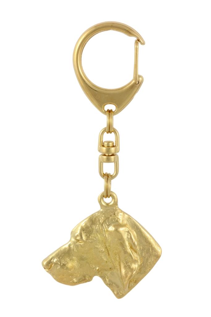 Выжла, венгерская короткошерстная легавая - позолоченный брелок с собакой в подарочной коробке, украшение для сумочки, роскошный аксессуар от бренда Art-Dog