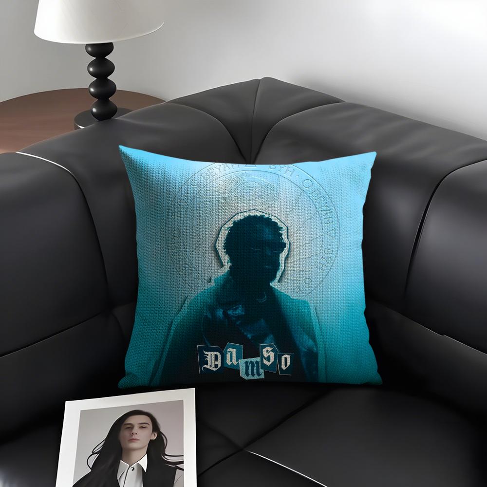 DDamso Rapper Cushion Cover Natural Linen Organic Fabric DoubleSided Printing Sofa Home Decor Gift Pillow Case