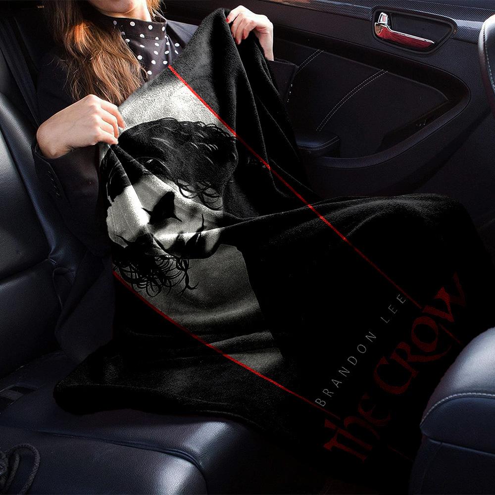 1pc Brandon Lee Crow Throw Blanket Soft Flannel, Cozy All Season Polyester Perfect for Home, Office