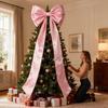 78x18,5 дюймов Очень большой бант-верхушка для рождественской елки Рождественский гигантский атласный бант с длинными лентами для свадебного праздничного домашнего украшения