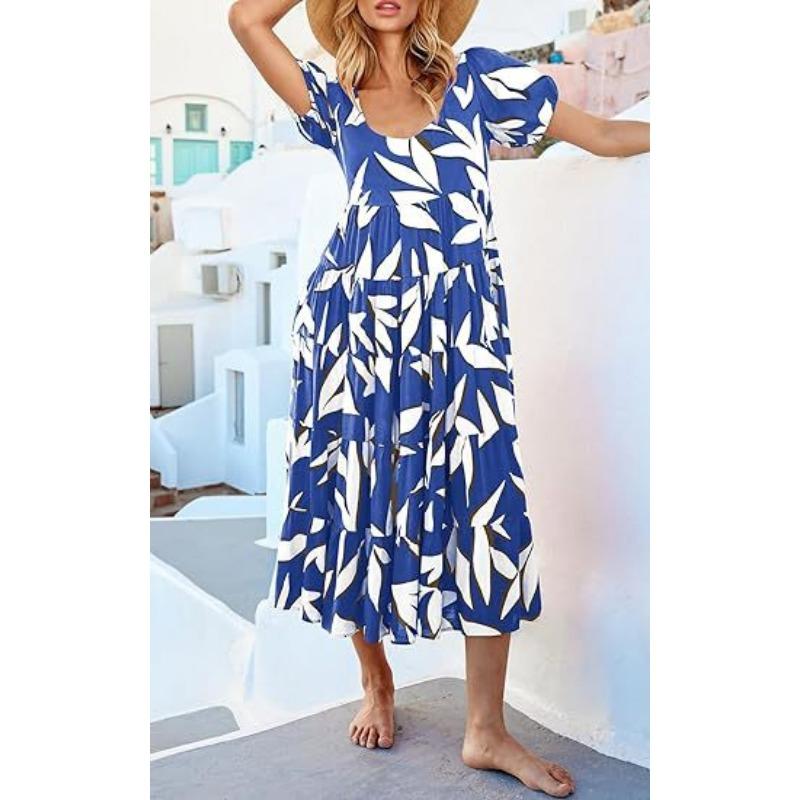 Женская одежда Платье с короткими рукавами, короткими рукавами, с зауженной спиной и принтом в виде сеточки