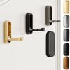 Zinc Zinc Zinc Alloy Folding Wall Hook Rustproof Matte Black Towel Hanger Multifunctional Clothes Hooks  Home