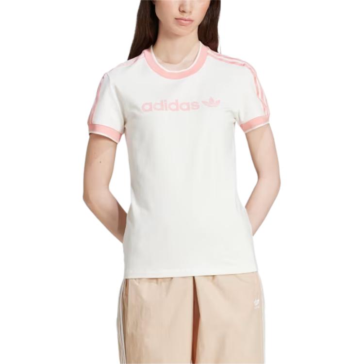 adidas Футболка с принтом Originals Badge Женская Облачно-белая IY9234