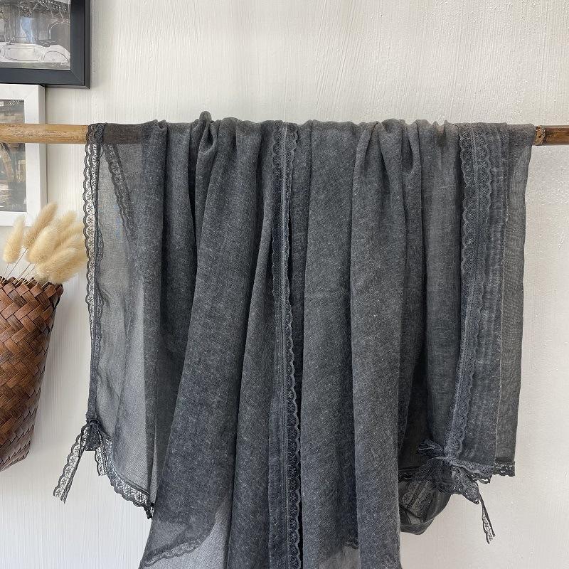 95*195 см легкий летний шарф легкая шаль накидка льняные шарфы для женщин солнцезащитный платок