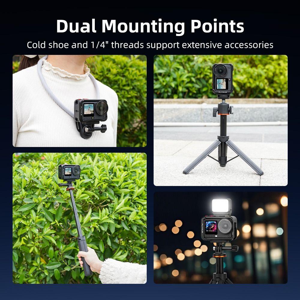 Aluminum Alloy Metal Cage Camera Frame for DJI Osmo Action 6 Action Camera Accessories