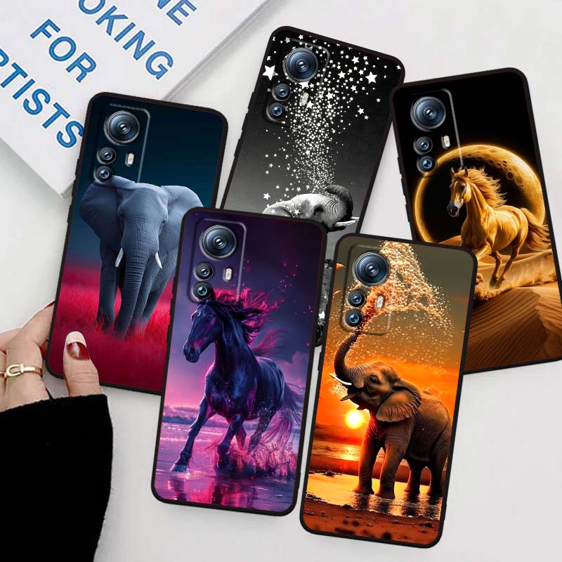 Мультяшные Аниме Животные Для Xiaomi Mi 15 14 13 13T 12 12T 12S 11 11i 11T Pro Ultra Lite 5G Черный Мягкий Чехол Для Телефона